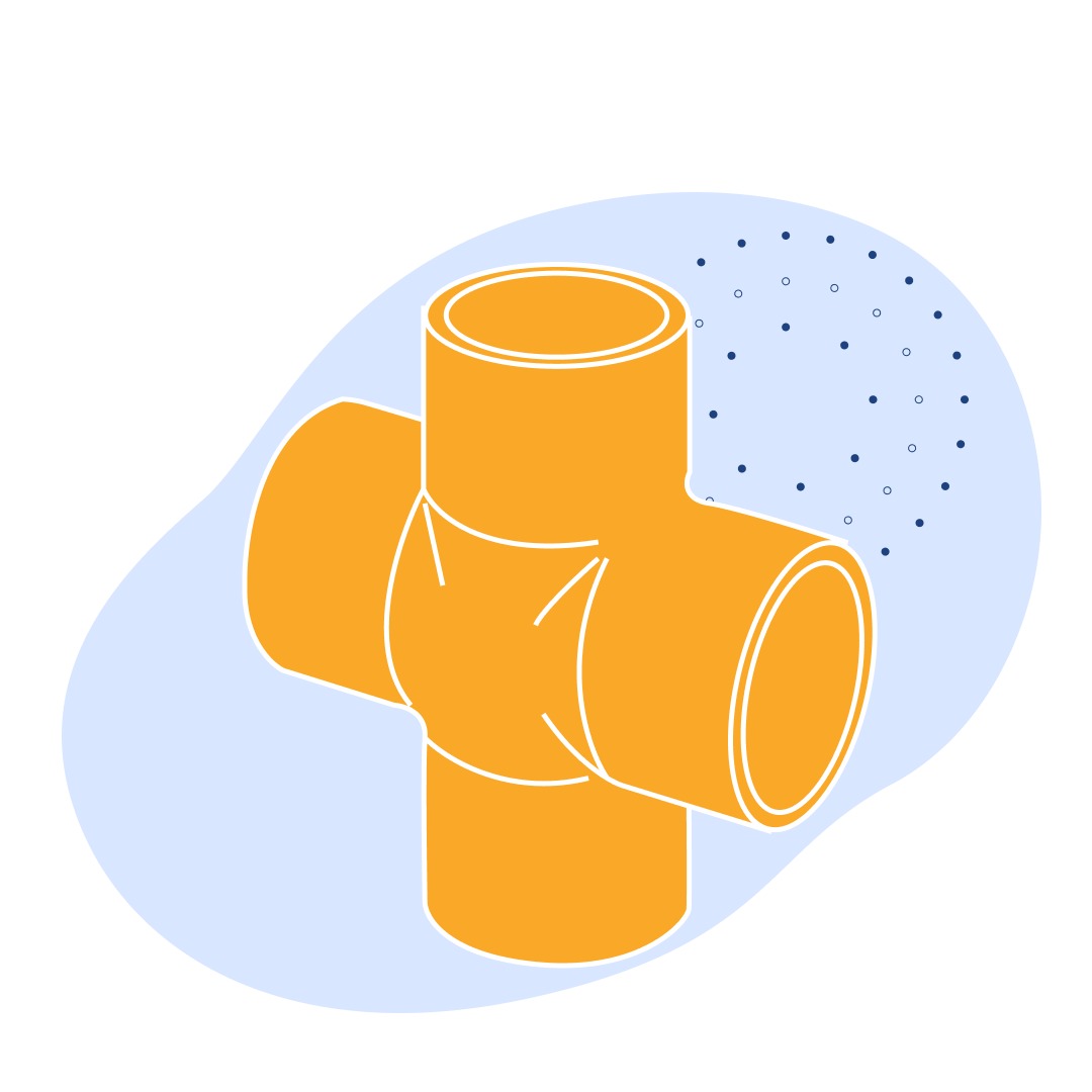 Чугунная крестовина раструб-фланец Ду 1000 мм