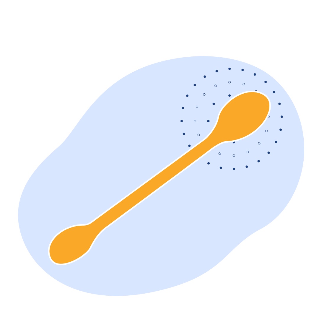 Шпатель металлический с двумя ложками 150 мм