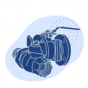 Титановый кран шаровой проходной без присоединительных фланцев ДУ 80 мм РУ 25 кгс/см2 ГОСТ 9702-87