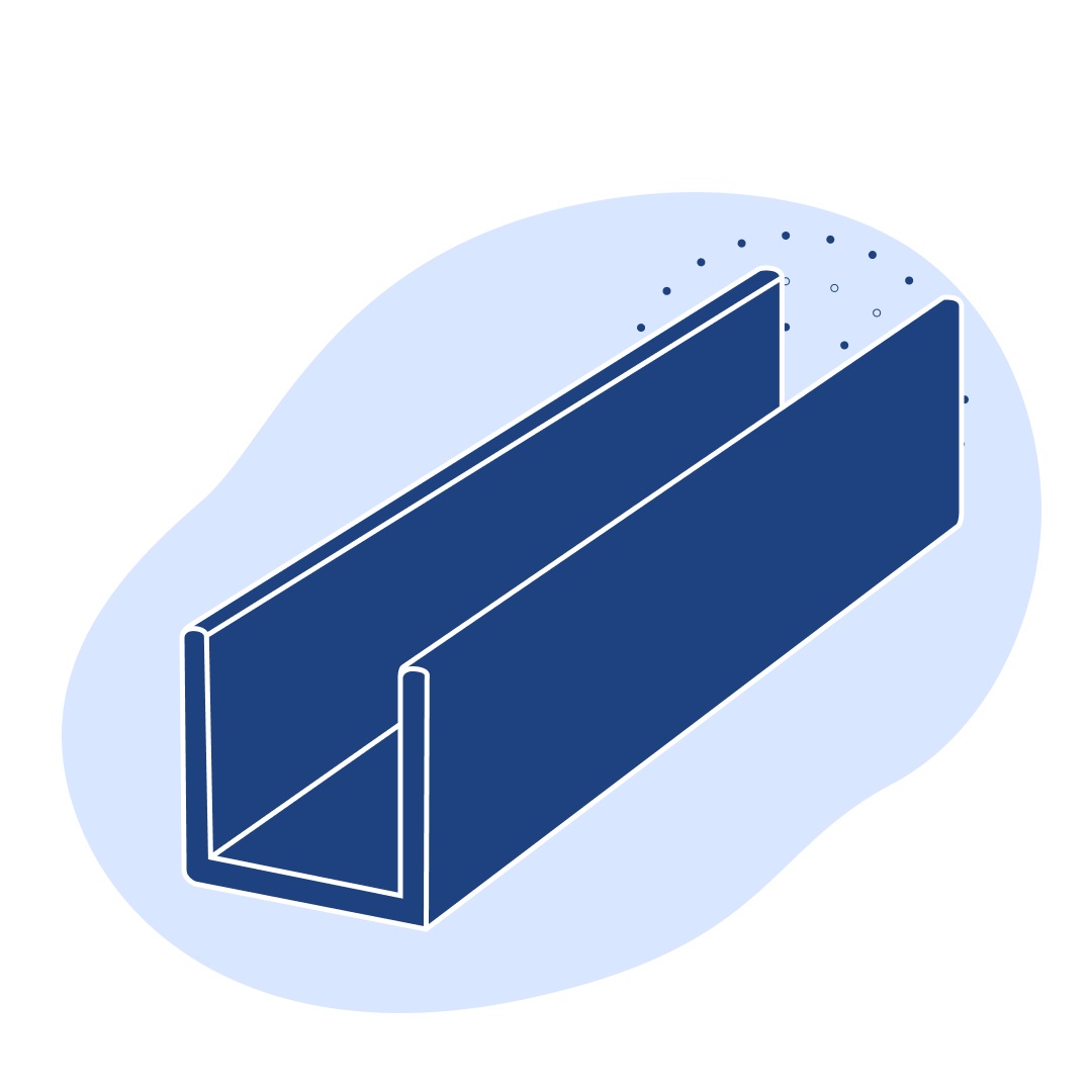 Алюминиевый швеллер 20x80x2x6000 мм В95 ГОСТ 8617-2018